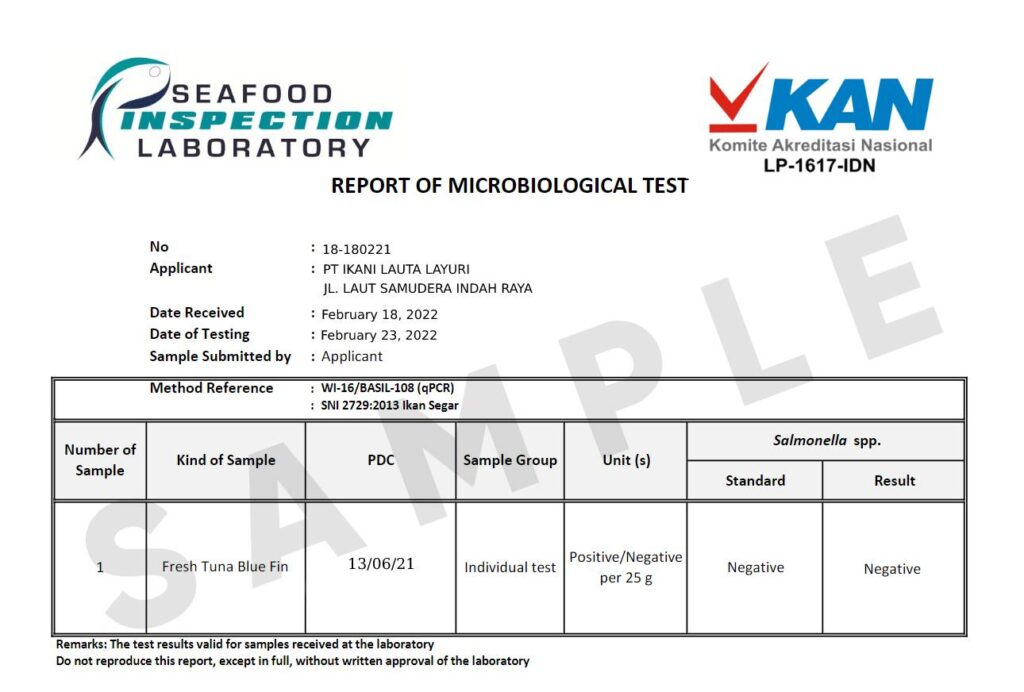 contoh certificate of analysis dari laboratorium makanan indonesia. Contoh - contoh COA yang sudah terbit
